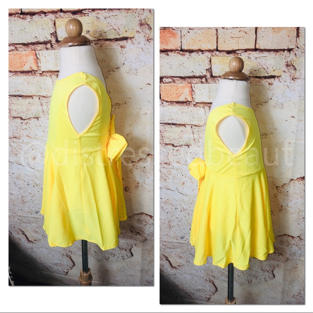•❌ PICK•FINAL•A Ray Of Sunshine V-Back Bow Dress - Picture 5 of 9